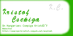 kristof csepiga business card